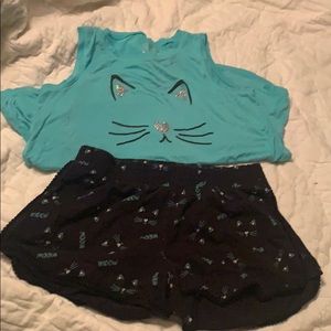 Justice tank and short set